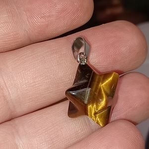 Tigers Eye 1" 925 Natural Crystal Pendant Rare Unique Charm Gemstone Crystals